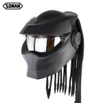 Motorcycle Helmet Full Face Predator Single Len Dual Visor Casco Capacete Moto Predator Helmets Motorbike - Image 6