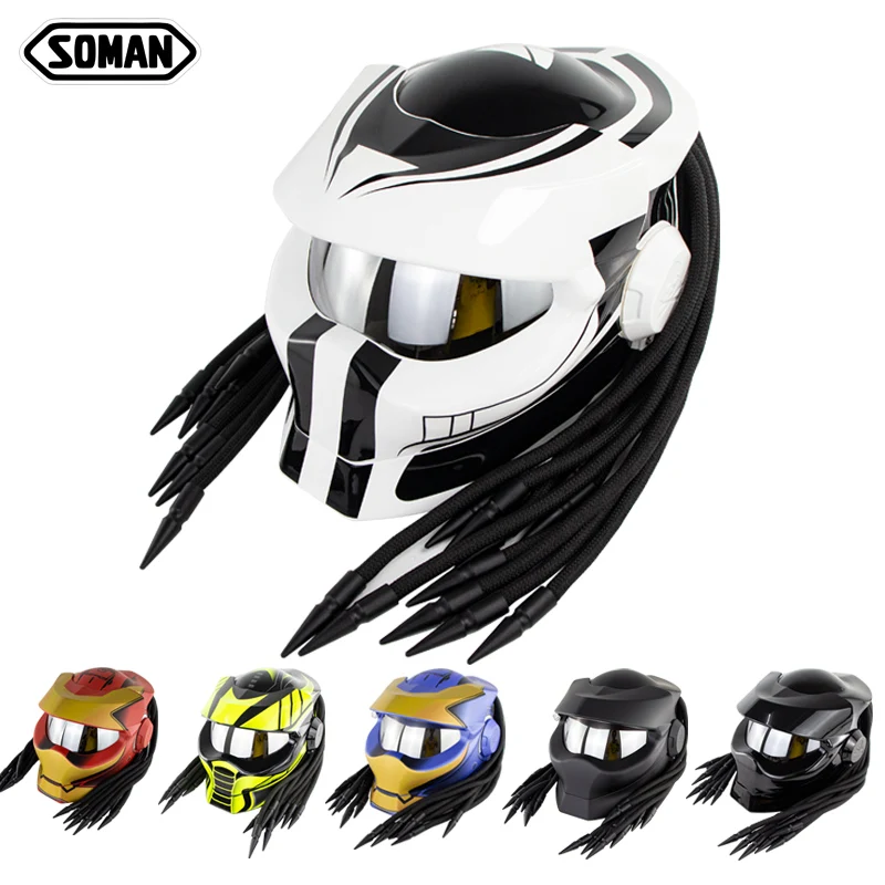 Motorcycle-Helmet-Full-Face-Predator-Single-Len-Dual-Visor-Casco-Capacete-Moto-Predator-Helmets-Motorbike.webp Motorcycle Helmet Full Face Predator Single Len Dual Visor Casco Capacete Moto Predator Helmets Motorbike - Image 1
