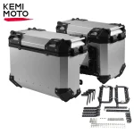 Motorcycle Tool Box 37L Universal Rear Luggage Trunk Storage Moto Top Case Waterproof Helmet Key Lock Tail Toolbox CNC Aluminum